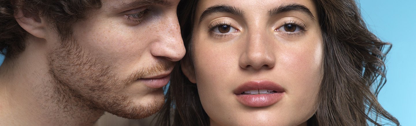 Acne model man en vrouw