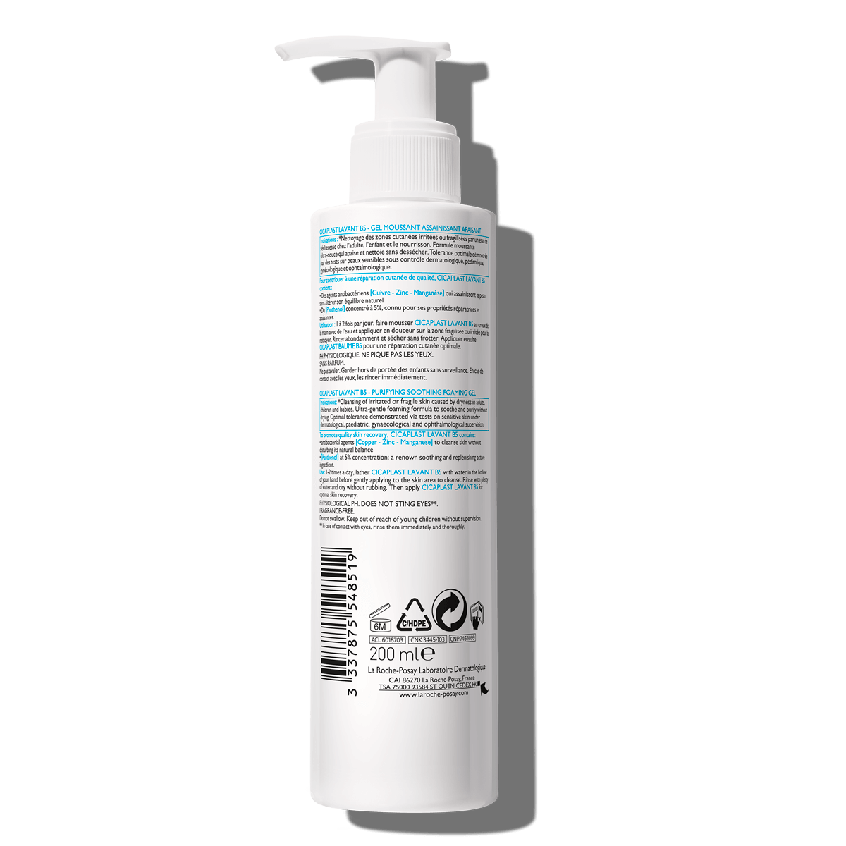 La Roche Posay ProductPage Damaged Cicaplast Lavant B5 200ml 333787554
