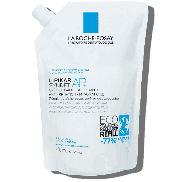 Eczema Lipikar Eco-conscious Refill Syndet AP 400ml front