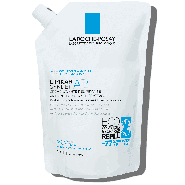 Eczema Lipikar Eco-conscious Refill Syndet AP 400ml front