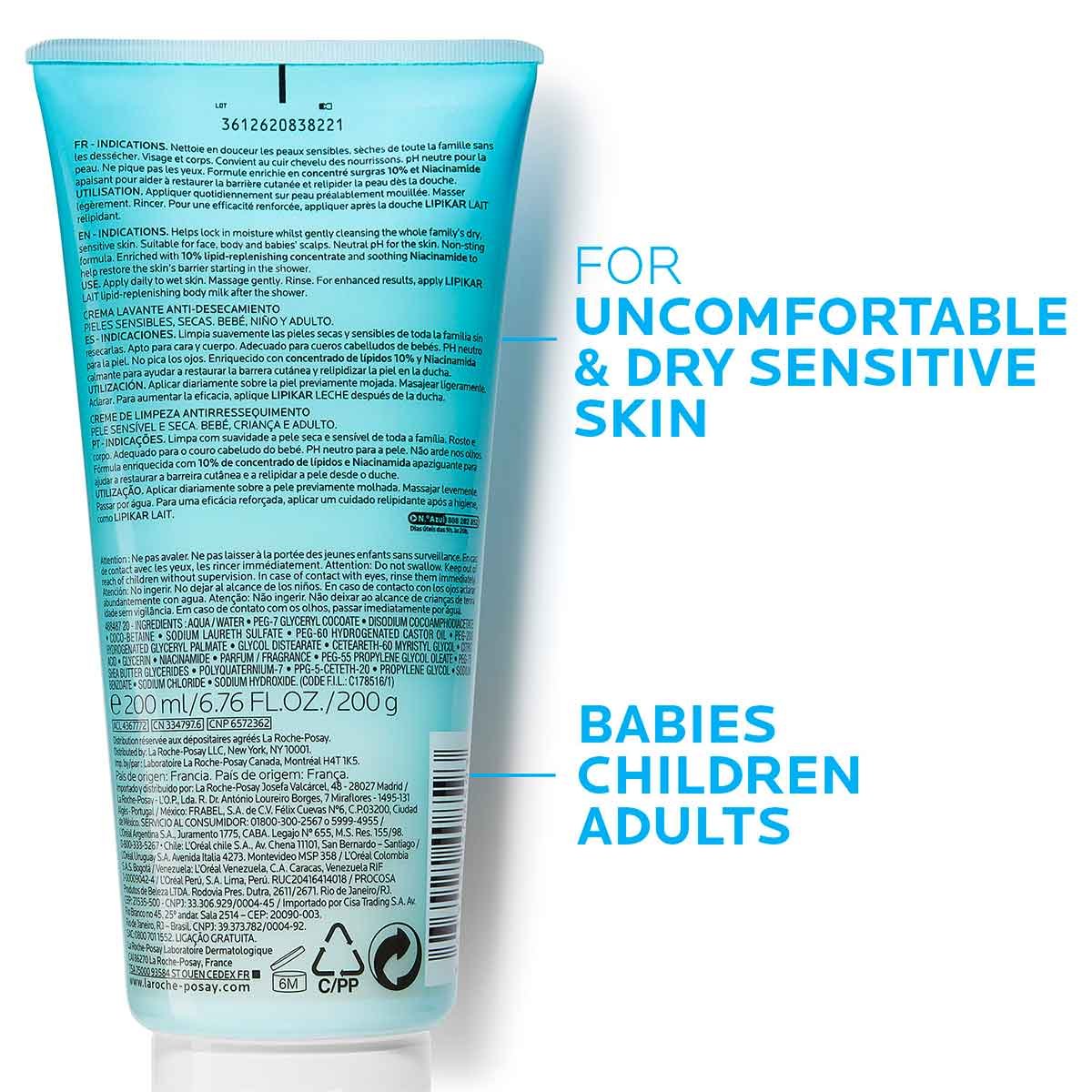 La Roche Posay ProductPage Eczema Lipikar Surgras 200ml 3433422408593 