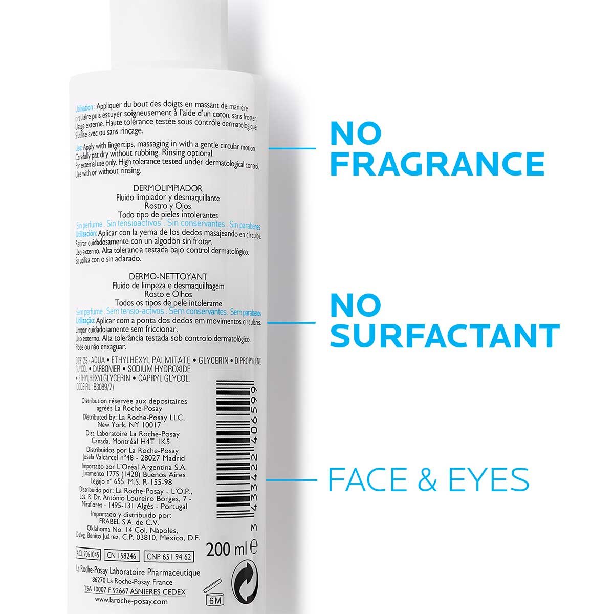 LaRochePosayFaceCleanserTolerianeDermoCleanser200mlMakeUpRemovalFluid0